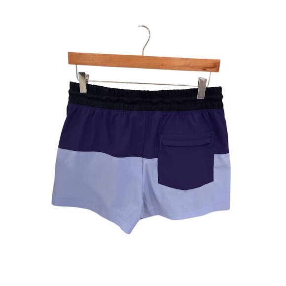 Athleta Oahu Colorblock Sport Shorts Size 6 Lightweight & Stretchy Fabric Elasti - Picture 2 of 6